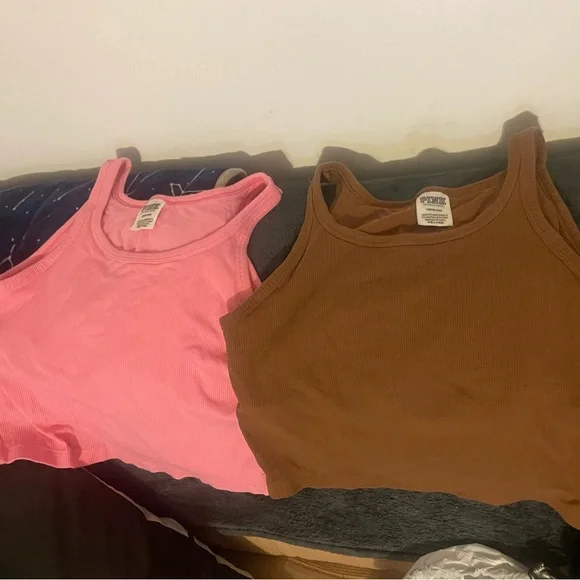 PINK Victoria's Secret 2 Tank Top bralettes - Picture 1 of 2